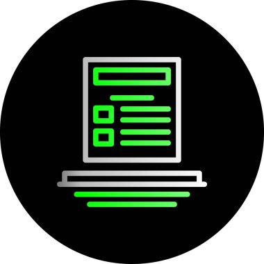 bir ekran simgesi olan dizüstü bilgisayar, vektör illüstrasyonu