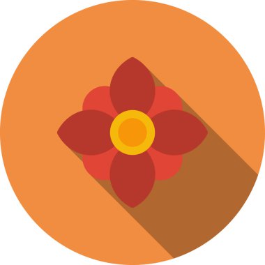 Çiçek. Web simgesi basit illüstrasyon