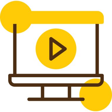 video. Web simgesi basit illüstrasyon