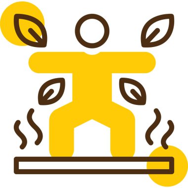 şömine ateşi ikonu - taslak biçiminde