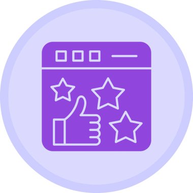 Reyting. Web simgesi basit illüstrasyon