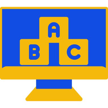 Bilgisayar. Web simgesi basit illüstrasyon