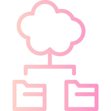 Bulut simgesi vektör illüstrasyonu