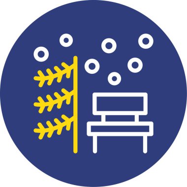 Sandalyenin tek bir simgesinin vektör illüstrasyonu