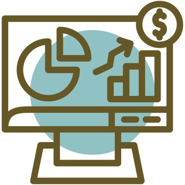 Modern iş simgesinin vektör illüstrasyonu