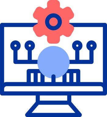 Bilgisayar. Web simgesi basit illüstrasyon