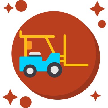 kamyon düz simgesi, vektör illüstrasyonu