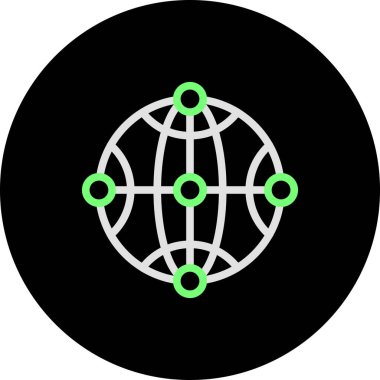 genel ağ simgesi, vektör illüstrasyonu