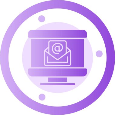 E-posta. Web simgesi basit illüstrasyon