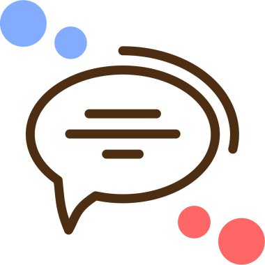 Sohbet simgesi, vektör illüstrasyonu beyaz arkaplanda izole edildi