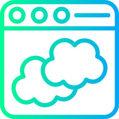 Bulut. Web simgesi basit illüstrasyon