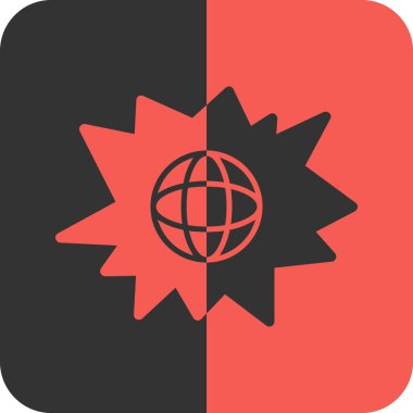 dünya küresi simgesi, vektör tasarımı