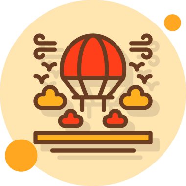 hava balonu simgesi, vektör illüstrasyonu
