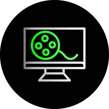 bilgisayar izleme simgesi, vektör illüstrasyonu