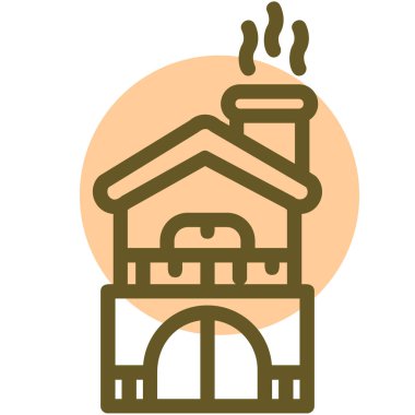 Bir ev simgesinin vektör illüstrasyonu