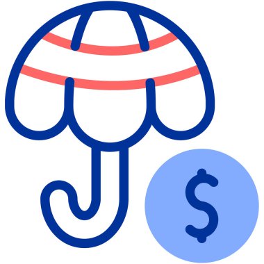 Dolar. Web simgesi basit illüstrasyon