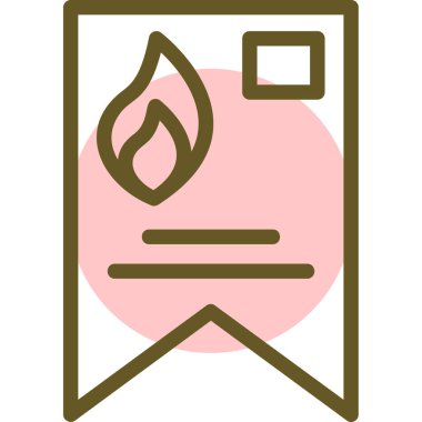 Bir ateş simgesinin vektör illüstrasyonu