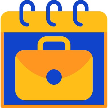 Evrak çantası. Web simgesi vektör illüstrasyonu