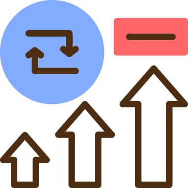 Oklar düz biçimli ok yönü simgesi