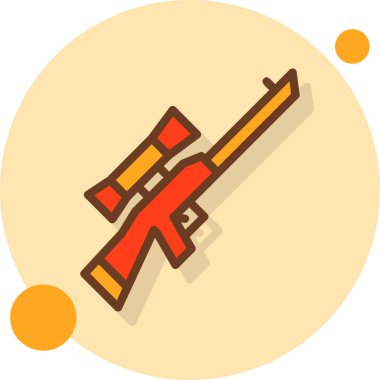 Silahın bir simgesinin vektör çizimi