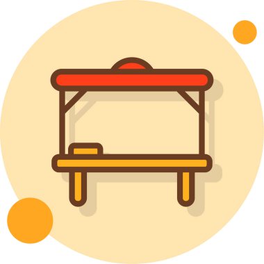 Yedek kulübesi Web simgesi basit illüstrasyon