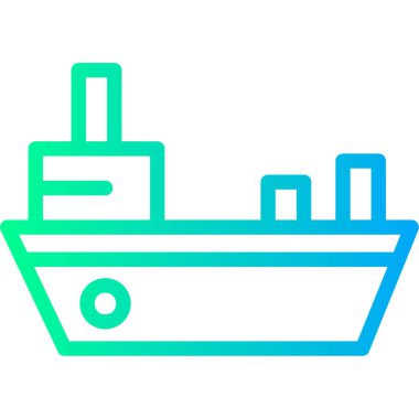 Gemi. Web simgesi basit illüstrasyon