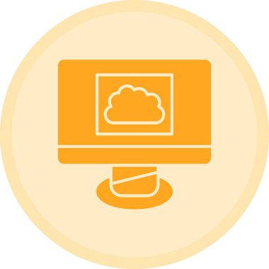 Bulut. Web simgesi basit illüstrasyon