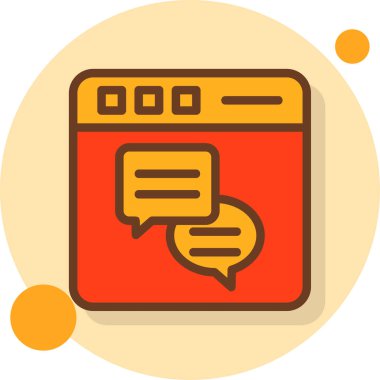 Sohbet simgesi vektör illüstrasyonu