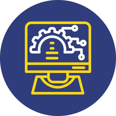 Bir bilgisayar simgesinin vektör illüstrasyonu