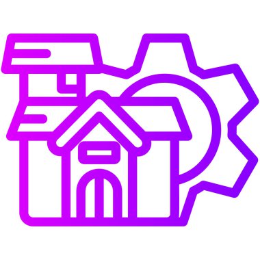 Ev. Web simgesi basit illüstrasyon