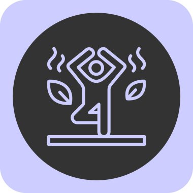 Güzel yoga. Basit resimleme