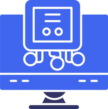 - İnternet. Web simgesi basit illüstrasyon