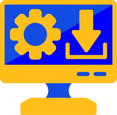 düz biçimli dizüstü bilgisayar simgesi, vektör illüstrasyonu