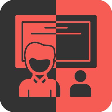 İş insanları simgesinin vektör illüstrasyonu