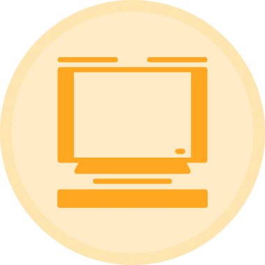 Bilgisayar. Web simgesi basit illüstrasyon