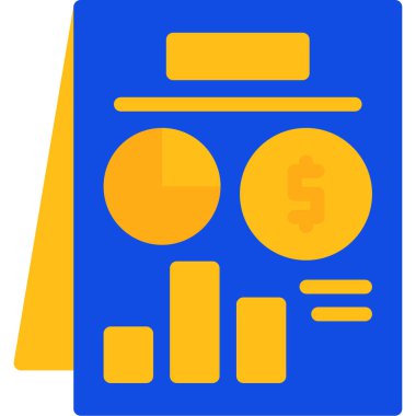 işletme finans para simgesi düz stil