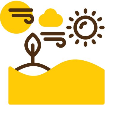 Gün batımı. Web simgesi basit illüstrasyon