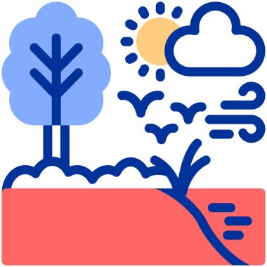 Bulut hava durumu web simgesi basit vektör çizimi