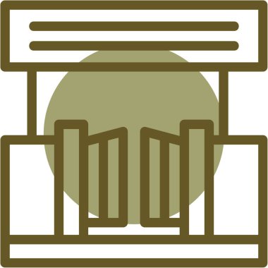 Bir binanın arka planının vektör illüstrasyonu