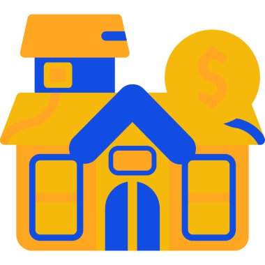 inşaat evi simgesi düz stil