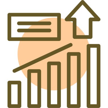 Bar çizelgesi. Web simgesi basit illüstrasyon