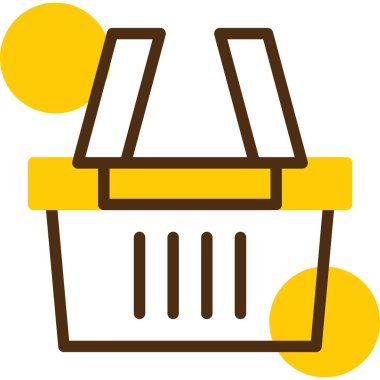 Sepet simgesi, vektör illüstrasyonu