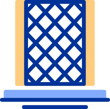 Bina. Web simgesi basit illüstrasyon