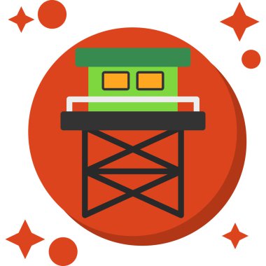 Petrol varil düz simgesi