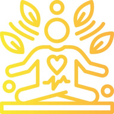 yoga poz simgesi, dış hat biçimi