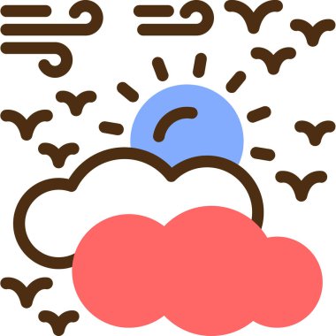 Hava durumu. Web simgesi vektör illüstrasyonu