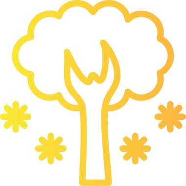 Çizgi film ağacının vektör çizimi