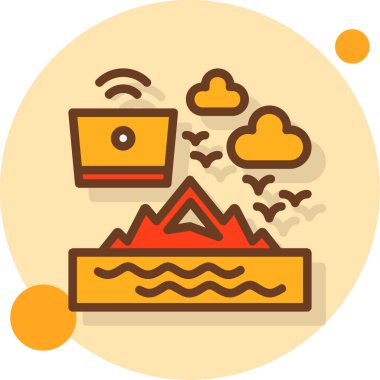 yiyecek sıcak içecek simgesi - taslak biçiminde