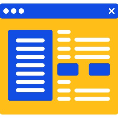 Tarayıcı. Web simgesi basit illüstrasyon