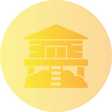 Bina. Web simgesi basit illüstrasyon